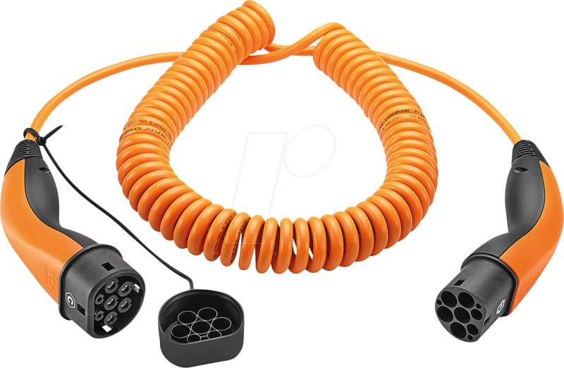 LAPP 61799 - Typ 2 Kabel, Spiral, 11 kW, 20 A, 3-Phase, 5 m, orange von LAPP MOBILITY