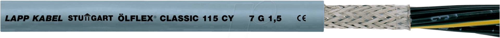 CL15CY 7G1,0-50 - Steuerleitung CLASSIC 115 CY, 7 x 1 mm, 50 m, mit PE CL15CY 7G1,0-50 - Steuerleitung CLASSIC 115 CY, 7 x 1 mm, 50 m, mit PE von LAPP