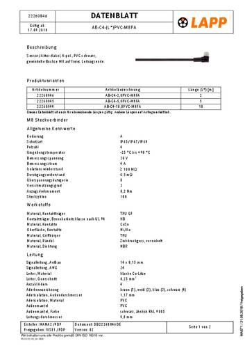 LAPP 22260844 Anschlussstecker 1St. von LAPP