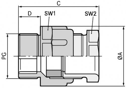 LAPP 52005680 Kabelverschraubung PG21 Polystyrol (EPS) Lichtgrau (RAL 7035) 25St. von LAPP