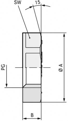 LAPP 53019280 SKINTOP GMP-GL PG 42 RAL 9005 BK Gegenmutter PG42 Polyamid Schwarz (RAL 9005) 25St. von LAPP