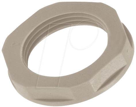 LAPP 53119013 - Gegenmutter, Sechskant, M 16 x 1,5 mm, SW 22, mm, lichtgrau von LAPP