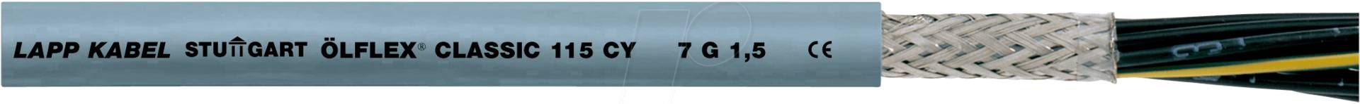 ÖLFLEX CLASSIC 115 CY Steuerleitung 4 G 1.50 mm² Grau 1136304 100 m - Kabel - 100 m (1136304) von LAPP