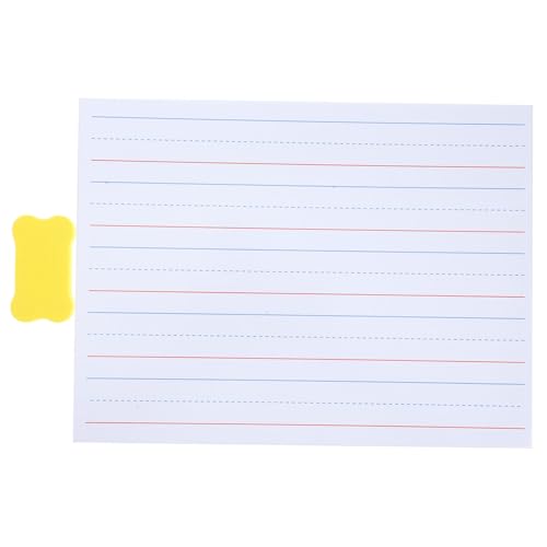 LAPYAPPE 1 Set Schreibbuchstaben Tafellinien Schüler Trockenzeichnen Klassenzimmer Lernen Linierte Schreibtafel Löschtafel Kleine Büro Maltafel Büro Kreidetafel Eisen Weiß von LAPYAPPE