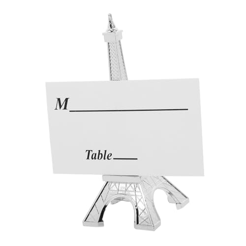 LAPYAPPE 1 Set Tischschildhalter Tischkartenhalter Fotohalter Für Tische Foto Display Clip Bildhalter Tischnummernhalter Memo Clips Tischkartenhalter Ständer Silber von LAPYAPPE