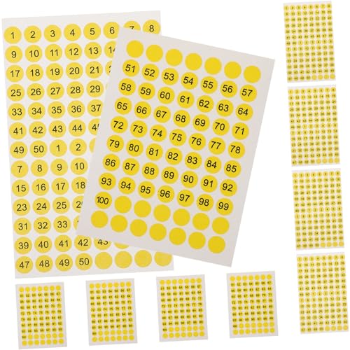 LAPYAPPE 10 Blatt Nummernaufkleber Aufkleber nach Nummer nummerierte Aufkleber bunt nummern aufkleber zahlenaufkleber Klassifizierungsaufkleber nummerierter Aufkleber Kupferplattenaufkleber von LAPYAPPE