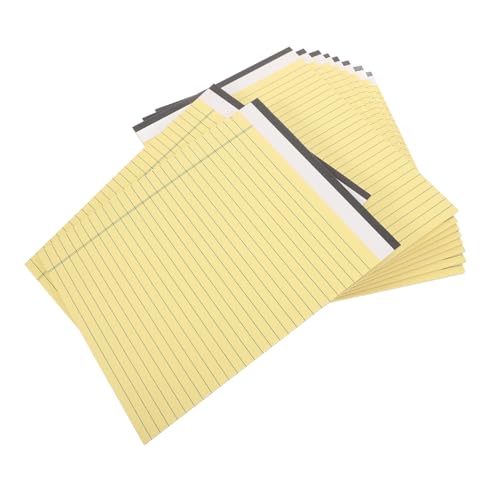 LAPYAPPE 10 Stück Rechtlicher Notizblock Sehen Hinweis Pads Klein Leere Notizblöcke Für Unternehmen Regiert Notizbücher Notizbuch Zerreißbar Notizblöcke Masse Unterlage Papier Yellow von LAPYAPPE