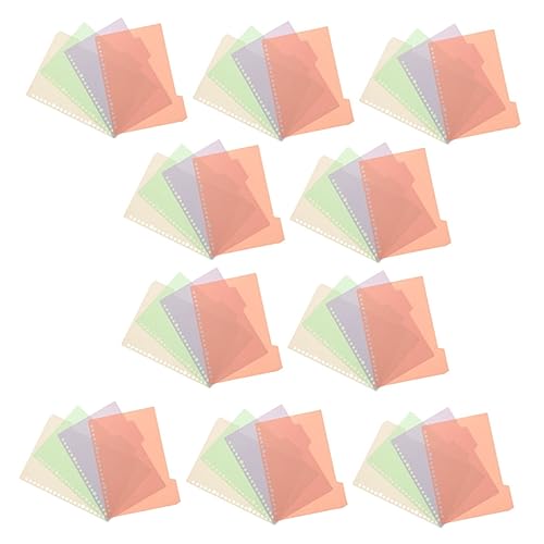 LAPYAPPE 12 Sätze Lose blatt ordner trenner ordnertrenner ordner register labels tagger Seitenteiler Registerkarten zum Kommentieren Tab Notizblock-Trennlaschen Trennwände aus Kunststoff pp von LAPYAPPE
