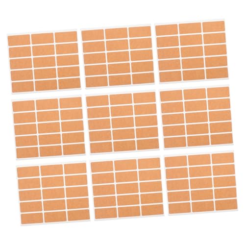 LAPYAPPE 150 Stück leere Aufkleberetiketten Klebstoff klebrig Rechteck UV Vinyl Etiketten für Aufbewahrungstaschen Aufkleberanhänger für Kraftpapier Light Brown von LAPYAPPE