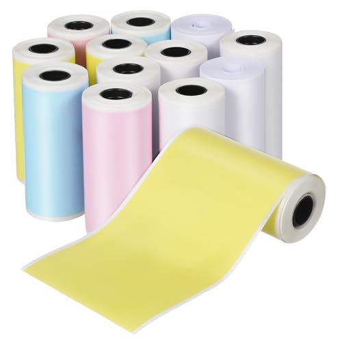LAPYAPPE 16 Rollen Druckeretikettenpapier Mini Etikettendrucker Postband Aufkleberdrucker Aufkleber Etiketten Vorab Entfernbar Pastell Mini Drucker Produktpapiere Punkte von LAPYAPPE