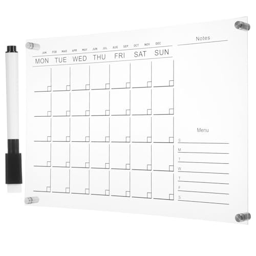 LAPYAPPE 1Satz Acryl Wandkalender Abwischbar und Transparent für Wöchentliche Planung Pinnadeln und Marker für Büro und Zuhause LAPYAPPE 1Satz Acryl Wandkalender Abwischbar und Transparent für Wöchentliche Planung Pinnadeln und Marker für Büro und Zuhause von LAPYAPPE