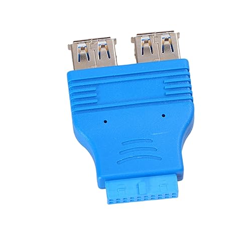 LAPYAPPE 1Stück USB Adapter für Motherboard Pin Dual USB Type A Female Datenübertragungsrate Blau Kompatibel mit PC Laptop für Schnelle LAPYAPPE 1Stück USB Adapter für Motherboard Pin Dual USB Type A Female Datenübertragungsrate Blau Kompatibel mit PC Laptop für Schnelle von LAPYAPPE