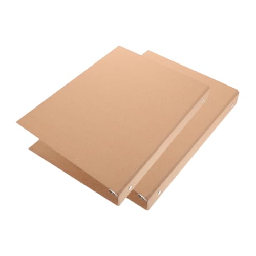 LAPYAPPE 2 Stück Dokument Organizer Ordner Notizbuch Binder Notebook Campus-Ordner regiert ungefüttert mit büroartikel Bürozubehör Dokumentordner-Organizer Ordnerabdeckung Kraftpapier Brown von LAPYAPPE