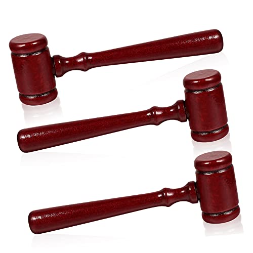 LAPYAPPE 3pcs Richterhammer Aus Mahagoni Hammerhammer Mini-hammer- Hammer-schlüsselanhänger Kind Sachen Richterhammer Prop Auto Kleines Hammerspielzeug Hammer Richter Jungs Hölzern von LAPYAPPE