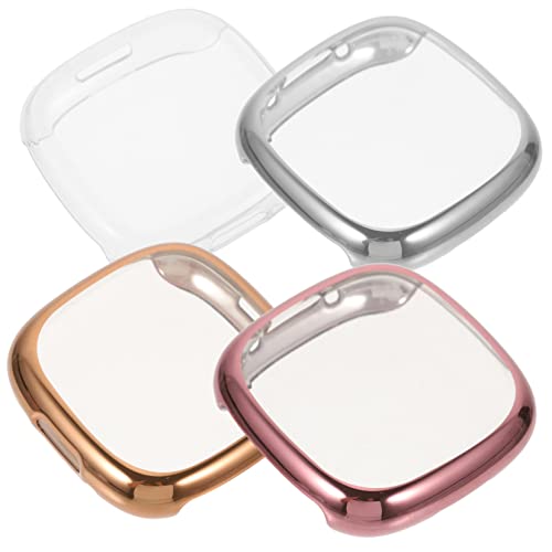 LAPYAPPE 4Stücke Teiliges TPU Schutzgehäuse für Sense Transparente Uhrenabdeckung Abnehmbarer Uhrenfall Roségold Transparent Leicht LAPYAPPE 4Stücke Teiliges TPU Schutzgehäuse für Sense Transparente Uhrenabdeckung Abnehmbarer Uhrenfall Roségold Transparent Leicht von LAPYAPPE