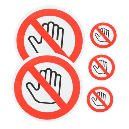 LAPYAPPE 5Blätter Berühren Warnschild Aufkleber Sicherheitswarnschild Für Maschinen Selbstklebend Für Fabriken Und Baustellen von LAPYAPPE