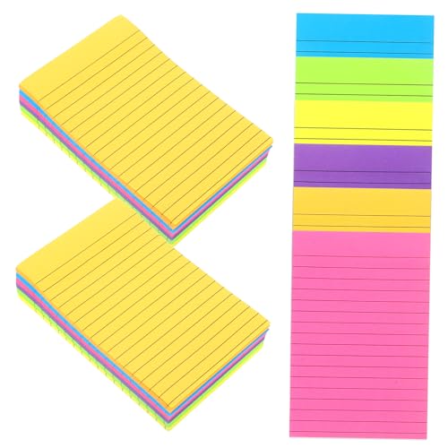 LAPYAPPE 6 Fluoreszierende Haftnotizen Notizbilder Karteikartenaufkleber Geformt Farbig Notizblöcke Gefüttert Erwachsene Klebrig Schreibwaren Ästhetisch Pastell Süße Notizaufkleber Papier von LAPYAPPE
