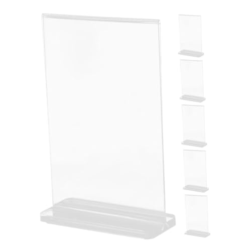 LAPYAPPE 6 Stück Display Standschilder Code Menüständer Für Displays Transparente Display Schilderhalter Vertikaler Schilderhalter Dokument Broschüren Displayschilder von LAPYAPPE