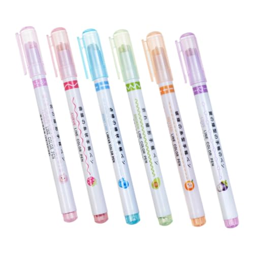 LAPYAPPE 6Stücke Marker Farbige Stifte Für Lineare Farbstifte Für Scrapbooking Notizen Kalender Und Kreative Projekte Hochwertige Schnell Trocknende von LAPYAPPE