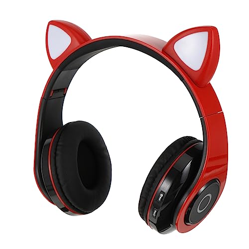LAPYAPPE Kabelloses Katzenohr Headset Mit Farbwechsel Faltbare Stereo Kopfhörer Für Verstellbares Design Stunden Bequem Leicht Für Familie von LAPYAPPE