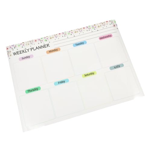 LAPYAPPE Magnetisches Whiteboard write board kühlschrankorginizer Tagesablauf Magnetischer Notizblock für den Kühlschrank Zeitplankalender für den Kühlschrank Zeitplanmagnet für Kühlschrank von LAPYAPPE
