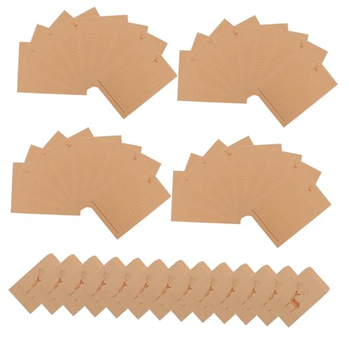 LAPYAPPE Retro -umschlagbuchstabenpapier Set Kleine Umschläge Für Weihnachtskarte Gruß Karten Mit Briefpapier Einladung Und Groß Begrüßen Machen Fenster Post Gefüttert Reh Brown von LAPYAPPE