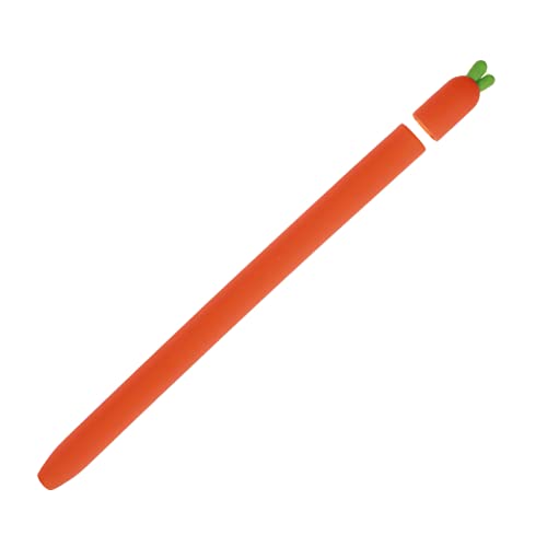 LAPYAPPE Stifthülle Für Pencil rutschfeste Stoßfeste Schutzabdeckung Karotten Design Idealer Stifthalter Für Sicheren Halt Und Besseren Schreibkomfort von LAPYAPPE