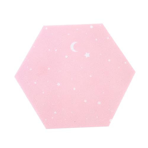 LAPYAPPE wandaufkleber aus filz reminescence reißzwecke kalendarium message board Fotoaufhängung ästhetisch Stoff Hexagon wanddekorplatte Planke für Filzbrett Heimdekoration Filzplatte Rosa von LAPYAPPE