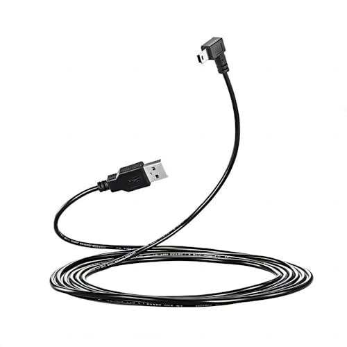 LARRITS 3M Mini USB 2.0 Kabel USB A Stecker auf Mini B USB 5 Pin 90 Grad rechter Winkel Ladekabel für Garmin nüvi Navigationsgerät Auto Dash Cam KFZ Dashboard Kamera KPW GPS Navi Gopro Hero 4 3 von LARRITS