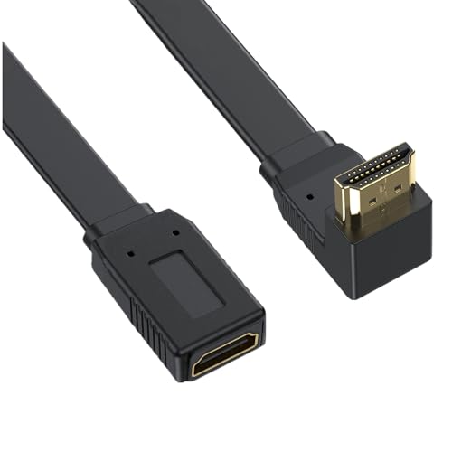 LARRITS 50cm Flaches HDMI 2.0 Kabel 90-Grad Aufwärtswinkel, Ultra HD mit Ethernet unterstützt 4K 60HZ 1080p, 3D, für PC HDTV TV Box Monitor Wandmontage DVD Player (Stecker auf Buchse Abwärtswinkel) LARRITS 50cm Flaches HDMI 2.0 Kabel 90-Grad Aufwärtswinkel, Ultra HD mit Ethernet unterstützt 4K 60HZ 1080p, 3D, für PC HDTV TV Box Monitor Wandmontage DVD Player (Stecker auf Buchse Abwärtswinkel) von LARRITS