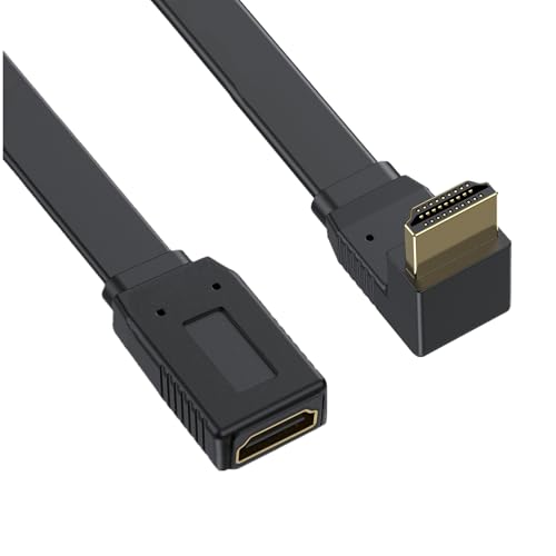 LARRITS 50cm Flaches HDMI 2.0 Kabel 90-Grad Aufwärtswinkel, Ultra HD mit Ethernet unterstützt 4K 60HZ 1080p, 3D, für PC HDTV TV Box Monitor Wandmontage DVD Player (Stecker auf Buchse Aufwärtswinkel) LARRITS 50cm Flaches HDMI 2.0 Kabel 90-Grad Aufwärtswinkel, Ultra HD mit Ethernet unterstützt 4K 60HZ 1080p, 3D, für PC HDTV TV Box Monitor Wandmontage DVD Player (Stecker auf Buchse Aufwärtswinkel) von LARRITS