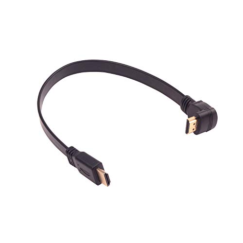 LARRITS Flaches, schlankes HDMI-Kabel, Ultra HD mit Ethernet, 90-Grad-Abwärtswinkel, unterstützt 1080p, 3D, für Fire Stick, TV-Box, Wandmontage, TV, DVD-Player, 0,3 m LARRITS Flaches, schlankes HDMI-Kabel, Ultra HD mit Ethernet, 90-Grad-Abwärtswinkel, unterstützt 1080p, 3D, für Fire Stick, TV-Box, Wandmontage, TV, DVD-Player, 0,3 m von LARRITS