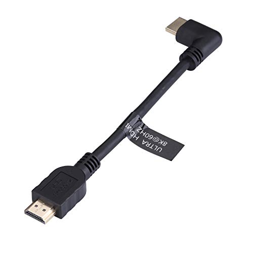 LARRITS Kurz HDMI 2.1 Kabel 8K 60Hz 4K 120HZ 90 Grad Winkel für PS5 PS4 TV DVD-Player Projektoren Computer PC Monitore (15cm rechter Winkel) von LARRITS
