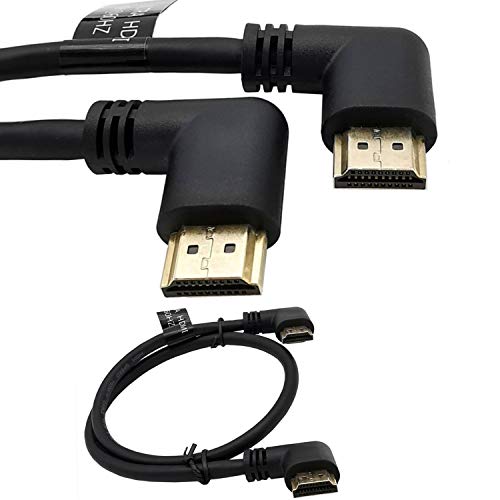 LARRITS Kurz HDMI 2.1 Kabel 8K 60Hz 4K 120HZ 90 Grad Winkel für PS5 PS4 TV DVD-Player Projektoren Computer PC Monitore (50cm rechter Winkel) von LARRITS