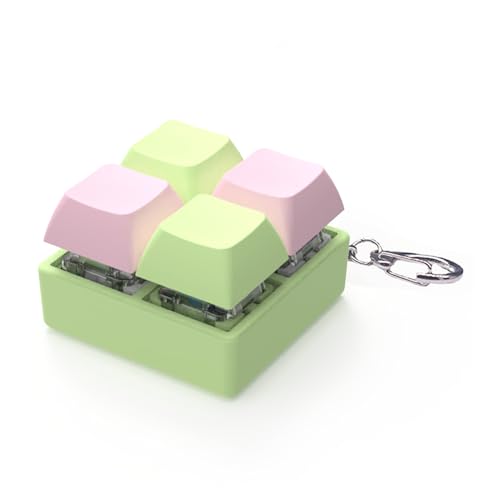 LARUISEE Mechanische Tastaturschalter-Tester, Schlüsselanhänger, Spielzeug mit LED-Licht, Crisps Pressings, Stressabbau-Werkzeug, 4-Tasten-mechanischer Tester von LARUISEE