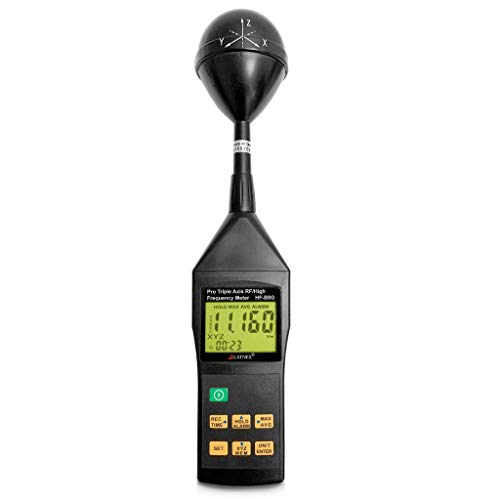 RF EMF Meter HF-B8G Hochfrequenz 10 MHz-8 GHz. Misst Wide-Range-Strahlungsniveaus von den Zelltürmen-intelligenten Meter-Wi-Fi-3G-4G-Netzwerken-Bluetooth-Geräte, in Home-Inspektionen verwendet werden von LATNEX