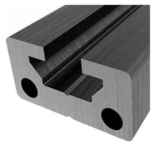 1PC 8080 1020 Aluminiumprofil Schwarz Linearschienenextrusion CNC Rahmen 3D-Druckerteile(6-1020U-b,750mm) von LATOOR