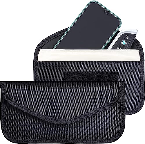 LATRAT 2 Stück Signal Blocking Bag, Signal Blocker Tasche für Handy Strahlenschutz Tasche Funkschlüssel Abschirmung Auto Blocker von LATRAT