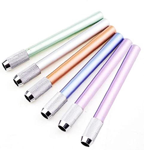 LATRAT 6 Stück Stiftverlängerung, Verstellbar Aluminiumlegierung Aluminium Bleistift Extender Halter für Color Bleistifte & Kugelschreiber Extender von LATRAT