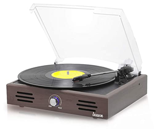 LAUSON JTF036 Plattenspieler mit Eingebauten Lautsprechern | Vintage Record Player 3 Geschwindigkeiten | Plattenspieler mit USB zum Digitalisieren von LAUSON