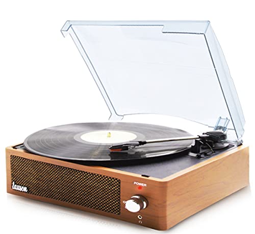 LAUSON XN092 Plattenspieler Eingebauten Lautsprechern | 33/45/78 | USB | Record Player Vintage | Plattenspieler Bluetooth | RCA | Aux-In | Inklusive Ersatznadel (Holz) von LAUSON