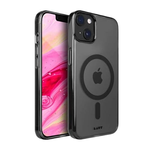 LAUT - Crystal-M Hülle kompatibel mit MagSafe-Zubehör für iPhone 14 (6.1") - Black Crystal von LAUT
