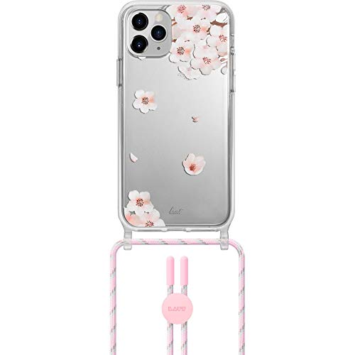 LAUT - Crystal POP Necklace case kompatibel mit iPhone 12 Mini | Aufprallschutz bis zu 13 Fuß/4 Meter | Längenverstellbare Kordel | Glasklares Design • Sakura von LAUT