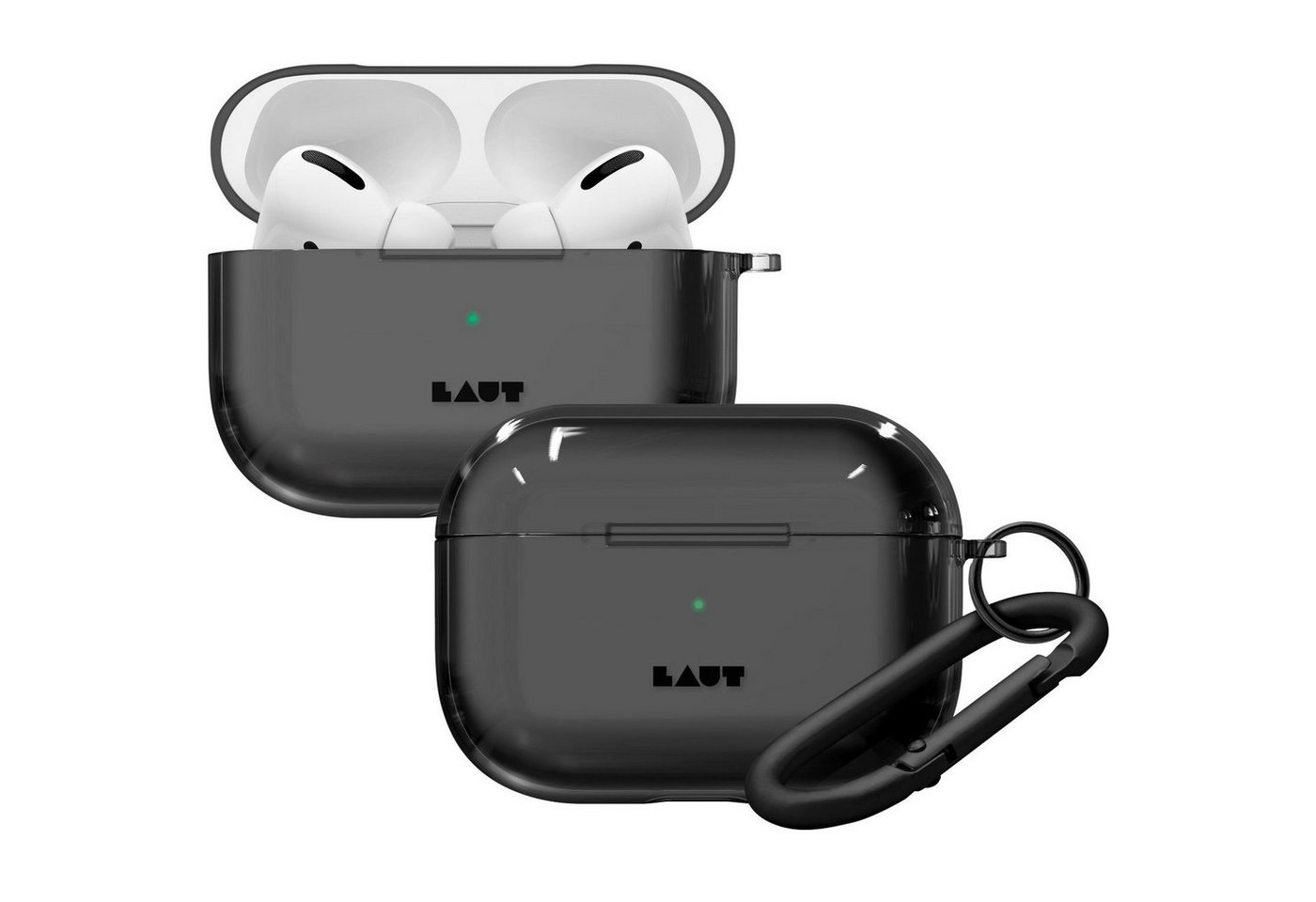 LAUT Etui Crystal-X Skin Case Cover Schutz-Hülle Balck Headset (passend für Ladecase Apple AirPods Pro Bluetooth Ohrhörer Kopfhörer) von LAUT