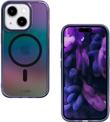 LAUT HOLO. Etui-Typ: Cover, Markenkompatibilit�t: Apple, Kompatibilit�t: iPhone 15, Maximale Bildschirmgr��e: 15,5 cm (6.1"), Produktfarbe: Blau, Gr�n, Pink, Violett, Transparent, T�rkis (L_IP23A_HO_BK) von LAUT