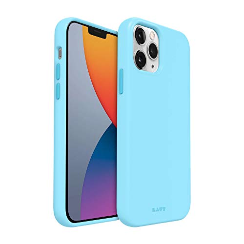 LAUT - HUEX Pastels case kompatibel mit iPhone 12 / iPhone 12 Pro | Pastellfarben-Design| Aufprallschutz bis zu 13 Fuß/4 Meter| Antimikrobielle Hülle • Baby Blue von LAUT