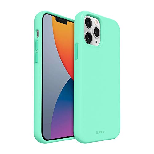 LAUT - HUEX Pastels case kompatibel mit iPhone 12 / iPhone 12 Pro | Pastellfarben-Design| Aufprallschutz bis zu 13 Fuß/4 Meter| Antimikrobielle Hülle • Spearmint von LAUT