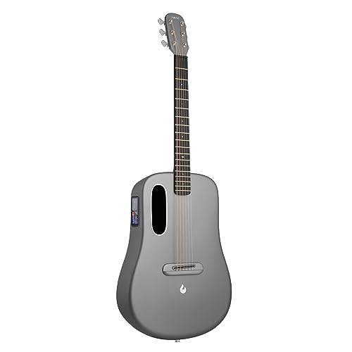 LAVA ME 4 Kohlefaser-Elektroakustikgitarre mit FreeBoost 3.0-System, Smart Gitarre mit Gitarrentasche, Datenkabel, Halsstabschlüssel, unterstützt 2,4 GHz WLAN/5G Bluetooth (36 Zoll, Space Grey) von LAVA