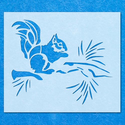 Schablone mit Eichhörnchen-Motiv, Motiv: Sat Ast, Mylar, Airbrush, Malerei, Wandkunst, Handwerk Schablone mit Eichhörnchen-Motiv, Motiv: Sat Ast, Mylar, Airbrush, Malerei, Wandkunst, Handwerk von LAZER NINJA