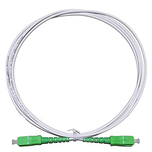 LAZY SPORTS Glasfaserkabel SC/APC auf SC/APC Monomodo Simplex 9/125, Operadores Movistar Jazztel Vodafone Orange Amena Masmovil Yoigo (Blanco 10 m) von LAZY SPORTS